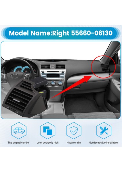 Toyota Camry 2006-2011 Için Ön Gösterge Paneli Klima Hava Kanalı Çıkış Havalandırma Düzeneği Gelişmiş Hava Akışı 55660-06130 Sağ (Yurt Dışından) fırsatları