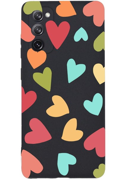 Samsung Galaxy S20 Fe ile Uyumlu Tropikal Kalpler (0214B) Tasarımlı Siyah Lansman Kılıf