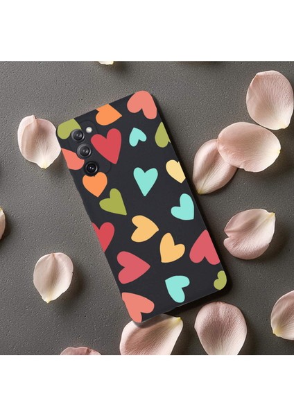 Samsung Galaxy S20 Fe ile Uyumlu Tropikal Kalpler (0214B) Tasarımlı Siyah Lansman Kılıf