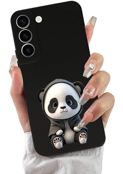 Samsung Galaxy S23 ile Uyumlu Sevimli Panda (0214D) Tasarımlı Siyah Lansman Kılıf fiyatları