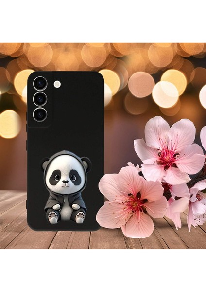 Samsung Galaxy S23 ile Uyumlu Sevimli Panda (0214D) Tasarımlı Siyah Lansman Kılıf indirimleri