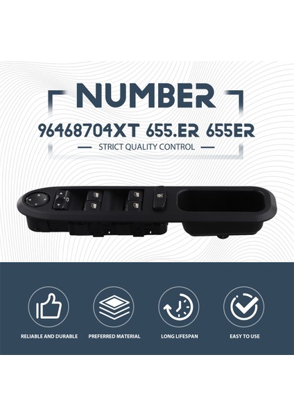 96468704XT Araba Cam Regülatörü Anahtarı Peugeot 407 Sedan Coupe 2004-2014 Için Elektrikli Cam Anahtarı 655.ER (Yurt Dışından) fırsatları