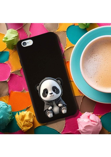 iPhone 6s Plus ile Uyumlu Sevimli Panda (0214D) Tasarımlı Siyah Lansman Kılıf fırsatları