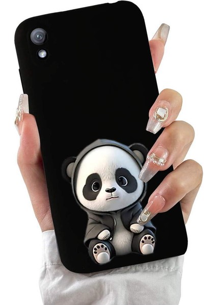 Huawei Y5 2019 ile Uyumlu Sevimli Panda (0214D) Tasarımlı Siyah Lansman Kılıf fiyatları