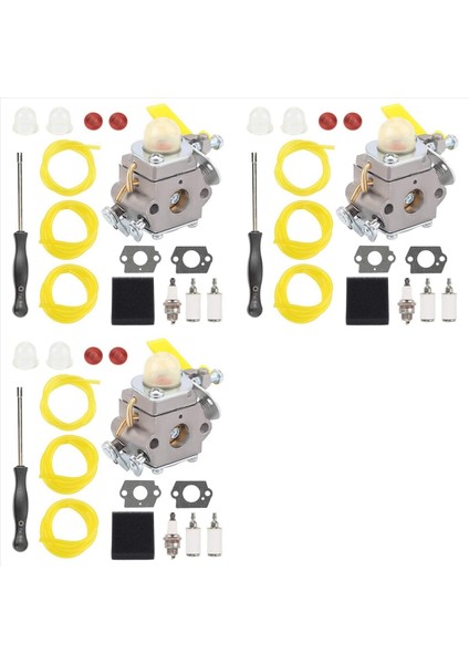 3x C1U-H60 Karbüratör Ryobi Homelite 25CC RY28141 UT33600 UT33650 308054013 308054012 Ot Biçme Makinesi Parçaları (Yurt Dışından)