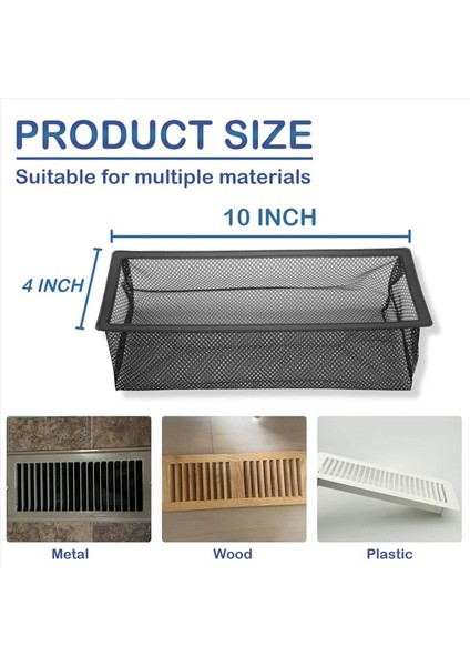 Zemin Kayıt Tuzağı Hava Havalandırma Filtresi Örgü Yakalayıcı Havalandırma Ekranı Net Böcek Paraları Tutar Evcil Hayvan Saç Yemi Dışarıda (4X10IN/12PACK) (Yurt Dışından) fiyatları