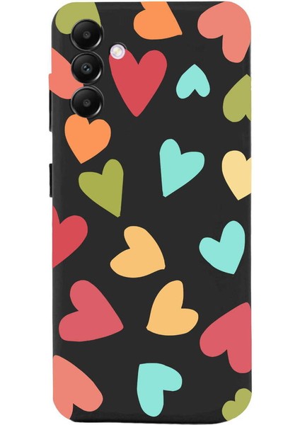 Samsung Galaxy A05S ile Uyumlu Tropikal Kalpler (0214B) Tasarımlı Siyah Lansman Kılıf