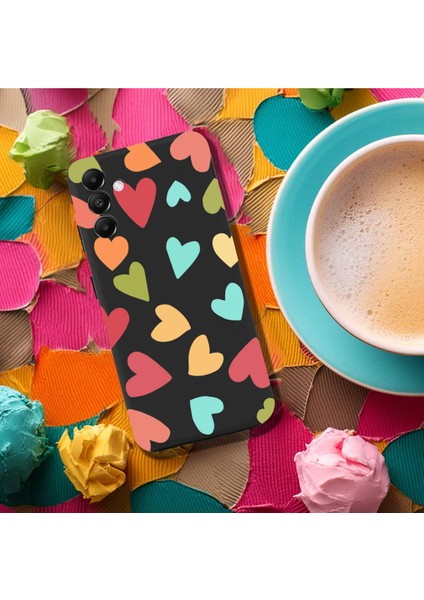 Samsung Galaxy A05S ile Uyumlu Tropikal Kalpler (0214B) Tasarımlı Siyah Lansman Kılıf fırsatları