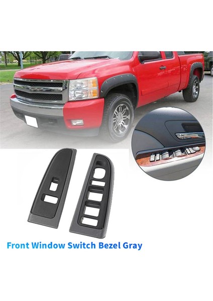 Chevy Silverado Gmc Sierra 03-07 Kol Dayanağı Üst Paneli Açık Gri Için 1 Çift Ön Cam Anahtarı Çerçevesi 89045128 89045120 (Yurt Dışından) fiyatları