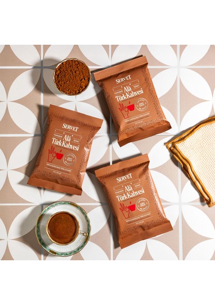 Servet Alâ Türk Kahvesi 100 gr 3'lü Paket