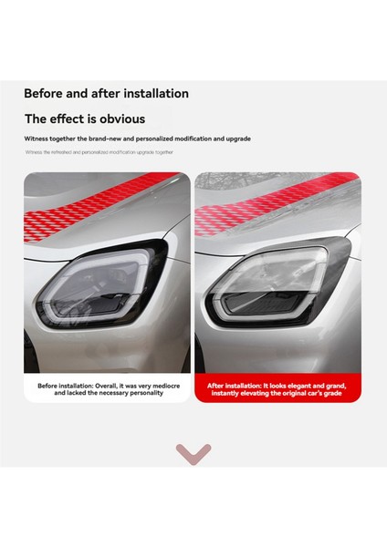 Mını Jcw Countryman U25 Aksesuarları Için Araba Far Çerçevesi Dekorasyon Şekillendirme Far Kapağı Kaşları (Yurt Dışından) modelleri