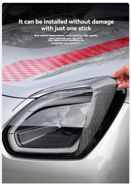 Mını Jcw Countryman U25 Aksesuarları Için Araba Far Çerçevesi Dekorasyon Şekillendirme Far Kapağı Kaşları (Yurt Dışından) fırsatları