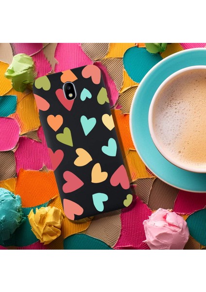 Samsung Galaxy J7 Pro ile Uyumlu Tropikal Kalpler (0214B) Tasarımlı Siyah Lansman Kılıf fırsatları