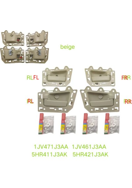 Jeep Grand Cherokee 2005-2010 Için 1 Çift Iç Kapı Kolu 82134,1JV471J3AA 82139,1JV461J3AA Ön Kapı Kolu Çekme Kolu (Yurt Dışından) fiyatları