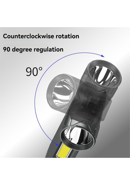 Çok Işlevli Katlanabilir El Feneri Cob Yan Işıklı Çalışma El Feneri (Yurt Dışından) indirimleri
