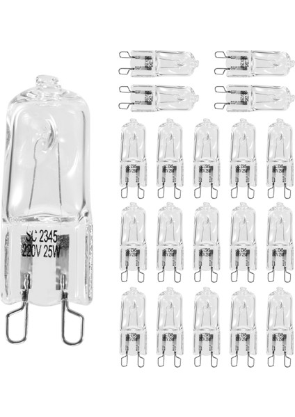 20 Adet G9 Halojen Ampul, 25W Şeffaf Halojen Lambalar, Kısılabilir, Avizeler, Kolye Uçları ve Peyzaj Aydınlatmaları Için Sıcak Beyaz 2800K (Yurt Dışından) fiyatları