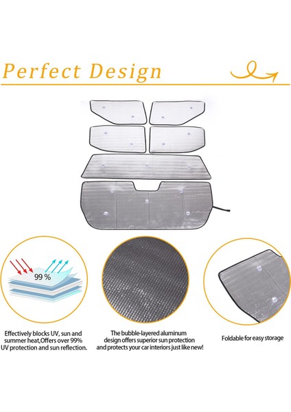 Rivian R1T 2022-2024 Için Araç Ön Cam Güneşlik Seti Güneşlik Yan Arka Cam Gölgelik Kapağı Aksesuarları (Yurt Dışından) indirimleri