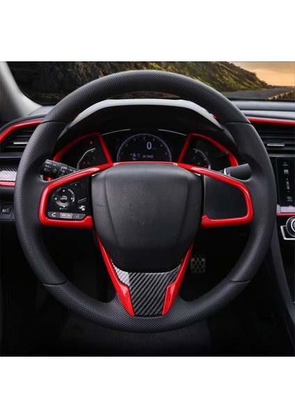 Honda Civic Için Kırmızı Araba Iç Direksiyon Simidi Kılıfı Döşemesi (Yurt Dışından) fırsatları
