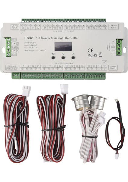 32CH ES32 Pır Sensörlü Merdiven Lambası Kontrol Cihazı Insan Vücudu Kızılötesi Endüktif Anahtar Tek Renk Merdiven Lambası Kontrolü (Yurt Dışından)