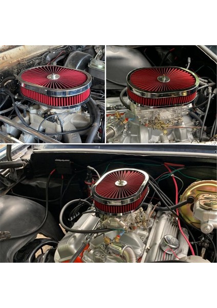 2000-2017 Ford Fiesta 1995-1999 Chevy Silverado Sbc Bbc Spor Hava Filtresi Için Oval Yüksek Akışlı Hava Filtresi (Yurt Dışından) fiyatları