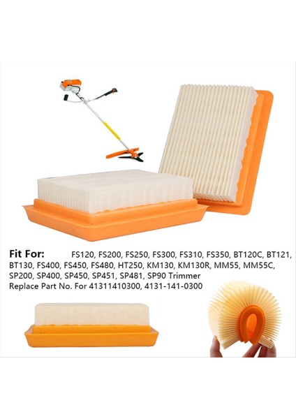 Stıhl FS120 FS200 FS250 FS300 FS350 FS400 FS450 Döşeme Motoru Için 10 Adet Hava Filtresi Temizleyici (Yurt Dışından) modelleri