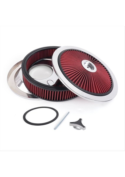 Evrensel Araba Hava Filtresi, 14X3, Yüksek Akışlı, Yıkanabilir, Kırmızı (Yurt Dışından) indirimleri