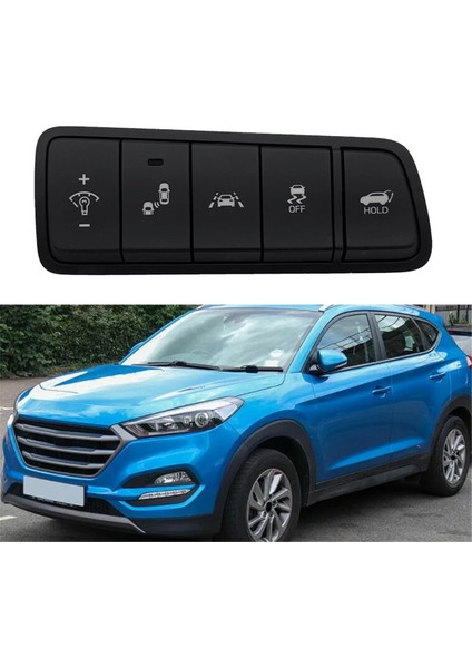 Hyundai Tucson IX35 2016-2021 Için Yan Çarpma Pedi Siyah Anahtarı 93710-D3350TRY Kısıcı Işık Şerit Yardım Anahtarı 93710D3350 (Yurt Dışından) modelleri