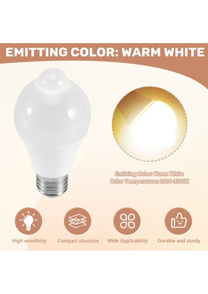 85-265V E27 Pır Hareket Sensörlü Lamba 12W Ampul Hareket Sensörlü Kızılötesi Hareket Dedektörü Güvenlik Işığı Sıcak Işık (Yurt Dışından) indirimleri