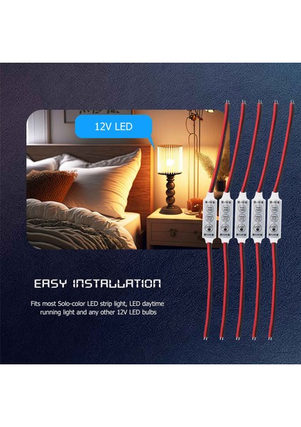 Araba Veya Ev LED Şerit/ampulleri Için Strobe Flaşlı 5 x 12V Kablolu Kontrol Modülü (Yurt Dışından) modelleri