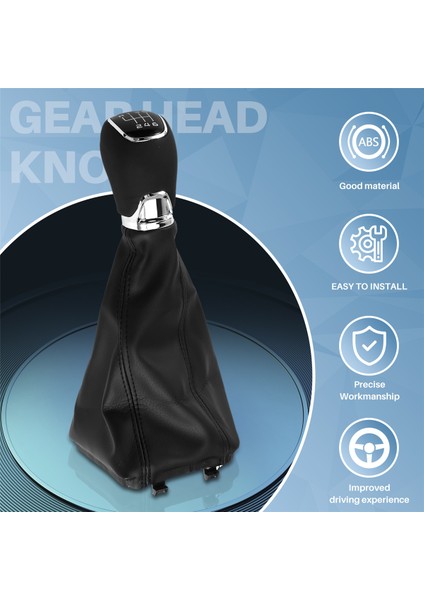 Skoda Octavia A7 Mk3 14-17 Lhd Için 6 Vitesli Vites Topuzu Pu Deri Vites Kolu Toz Kapağı (Yurt Dışından) indirimleri