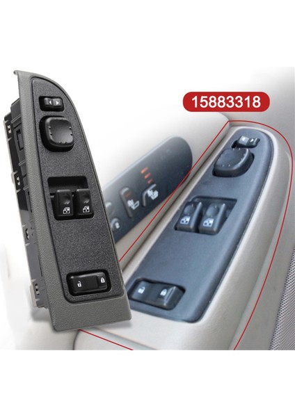 Chevrolet Silverado Gmc Sierra 2003-2007 Lhd Için Ön Sol Elektrikli Cam Anahtarı Cam Kaldırma Düğmesi 15883318 (Yurt Dışından) fırsatları