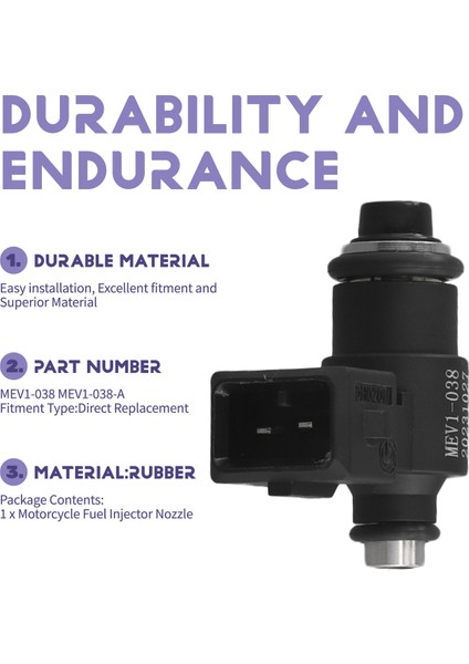 MEV1-038 MEV1-038-A 70CC-90CC Motosiklet Aksesuarları Için Tek Delikli Motosiklet Yakıt Enjektör Meme Ucu (Yurt Dışından) fırsatları