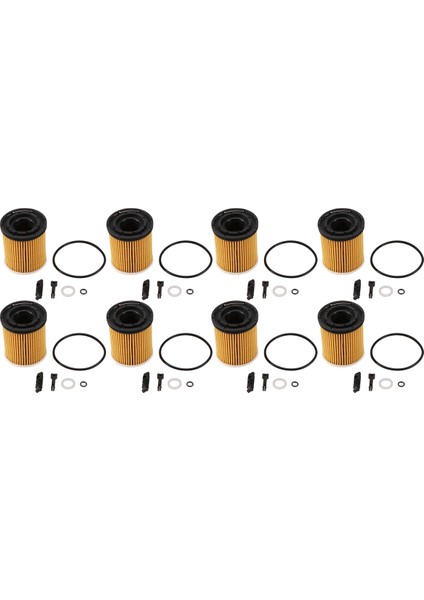 Kıa K3 Rio 1.6l Için 8 Adet Hyundai Elantra 1.5l Yağ Filtresi Takımı Contalı 26350-2M000 263502M000 26350 2M000 (Yurt Dışından)