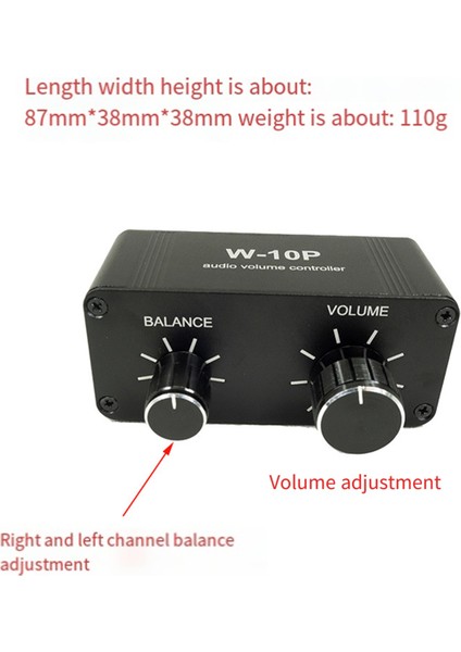 3,5 mm Rca Taşınabilir Ses Kontrol Cihazı Ön Amfisi W-10P Stereo Çift Kanallı Stereo Ses Mini Balance Müzik Ev Sesi (Yurt Dışından) modelleri