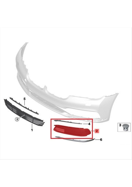 Bmw 7 Serisi G11, G12 Için 1 Çift Ön Tampon Sis Farı Izgara Kapağı Döşemesi 51117358789 51117358790 51117362693 (Yurt Dışından) modelleri