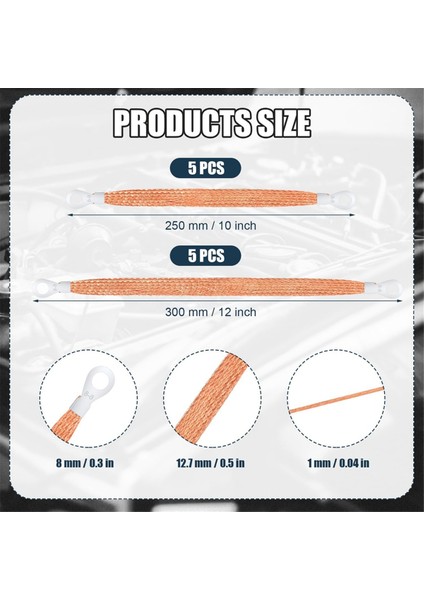 10/12 Inç Evrensel Otomotiv Topraklama Kayışları (Yurt Dışından) modelleri