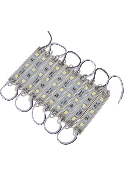 1*10 Adet 5050 Smd 3 LED Modül LED Şerit Işık Dizisi Su Geçirmez Dc 12V Soğuk Beyaz (Yurt Dışından) fırsatları