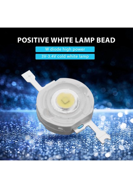 50 Adet 1W Diyot Yüksek Güçlü Soğuk Beyaz LED Boncuk 1 Watt Lamba Çipi 3V-3.4V (Yurt Dışından) fırsatları