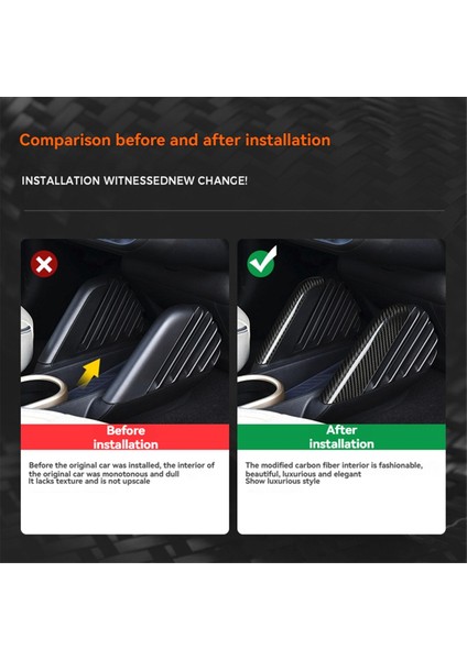Mını Cooper S Se J01 2024-25 B Için Gerçek Karbon Fiber Iç Konsol Kontrol Alt Parçası Iki Yan Kapak Çerçevesi Döşemesi (Yurt Dışından) modelleri