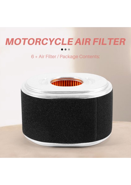 Honda GX120 GX140 GX160 GX200 17210-Z4M-821 17210-ZE1-821 111-4274 AFZE18 17210-ZE1-517 5.5/6.5hp Için 6x Hava Filtresi (Yurt Dışından) modelleri