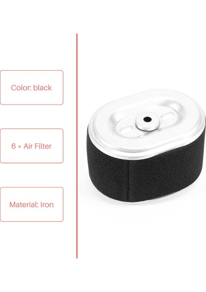 Honda GX120 GX140 GX160 GX200 17210-Z4M-821 17210-ZE1-821 111-4274 AFZE18 17210-ZE1-517 5.5/6.5hp Için 6x Hava Filtresi (Yurt Dışından) indirimleri