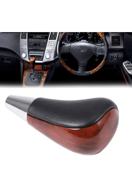 Toyota Corolla Camry/harrier Fortuner Crown Land Cruiser Için Ahşap Desenli Vites Topuzu Siyah (Yurt Dışından) indirimleri