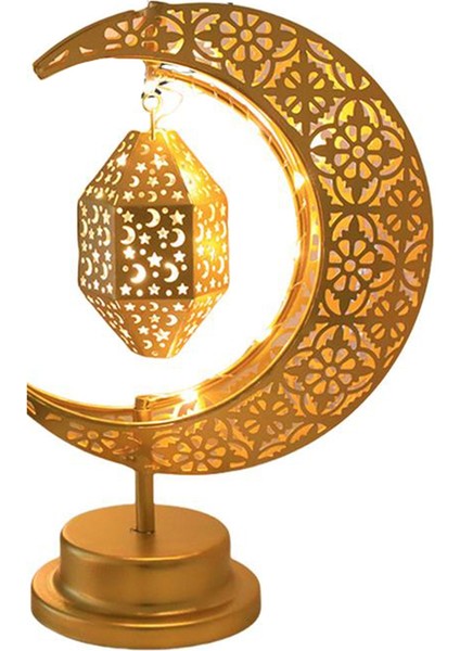 Bayram Dekorasyon Işığı Ay Ambiyans Lambası Döndürülebilir (Yurt Dışından)