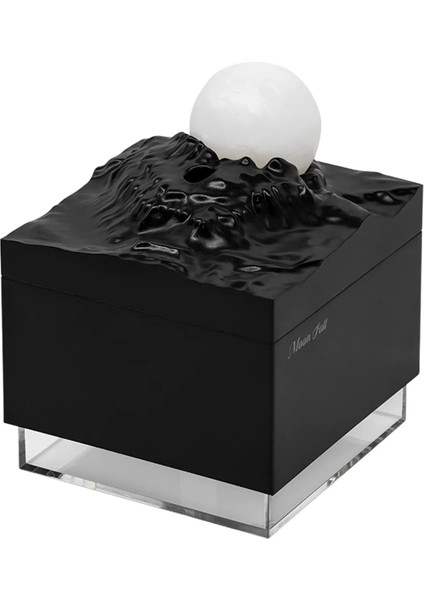 Aroma Difüzör Soğuk Sis Nemlendirici LED Ay Lambası Gece Lambası Siyah (Yurt Dışından)