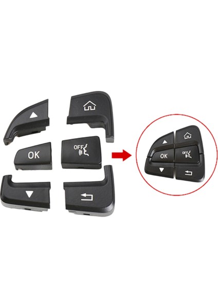 Mercedes Benz Glc C Sınıfı W253 W205 2015-2021 Sol Için Çok Fonksiyonlu Direksiyon Simidi Düğmesi (Yurt Dışından) fırsatları