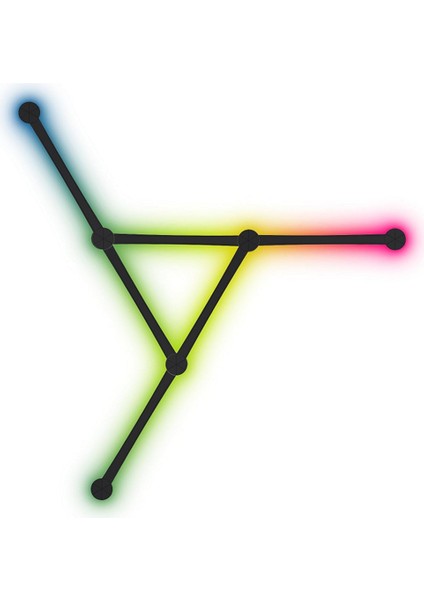 USB Akıllı Duvar Lambası Rgb LED Işık Çubukları 16 Milyon Renk Siyah (Yurt Dışından)