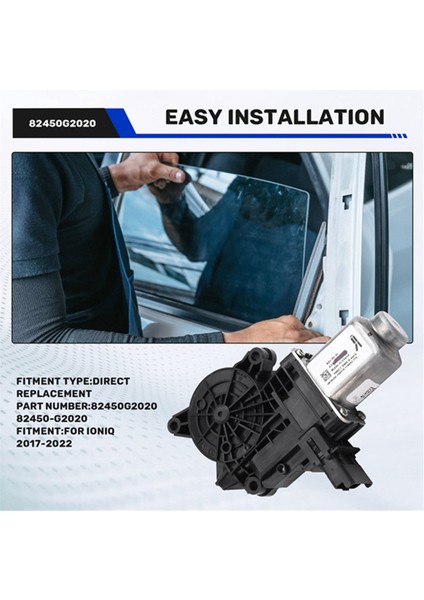 82450G2020 Hyundai Ioniq 2017-2022 Için Otomatik Yukarı ve Aşağı Hareket Özellikli Sol Kapı Pencere Motoru (Yurt Dışından) fiyatları