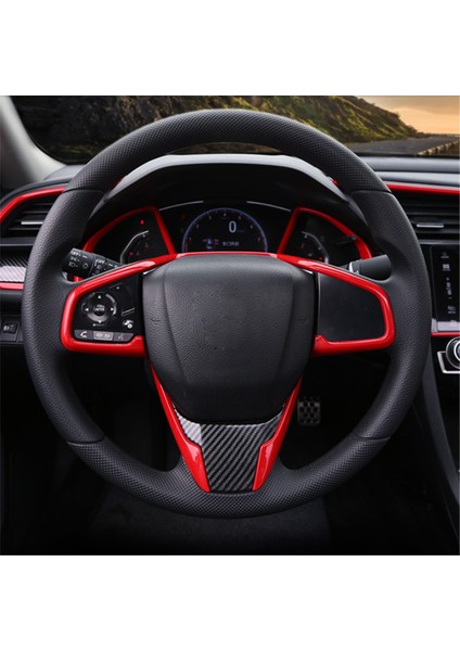 Honda Civic 2016-2020 Için Kırmızı Araba Iç Direksiyon Simidi Kılıfı Döşemesi 10. (Yurt Dışından) fırsatları