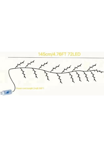 72LEDS Bükülebilir Söğüt Rattan Lamba, Rattan Ağaç Dekoratif Lamba (Yurt Dışından) modelleri