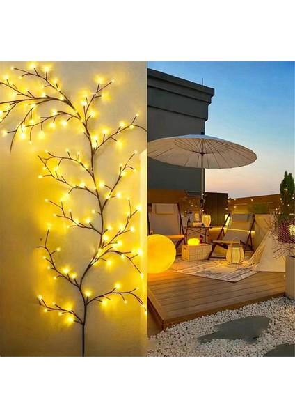 72LEDS Bükülebilir Söğüt Rattan Lamba, Rattan Ağaç Dekoratif Lamba (Yurt Dışından) indirimleri
